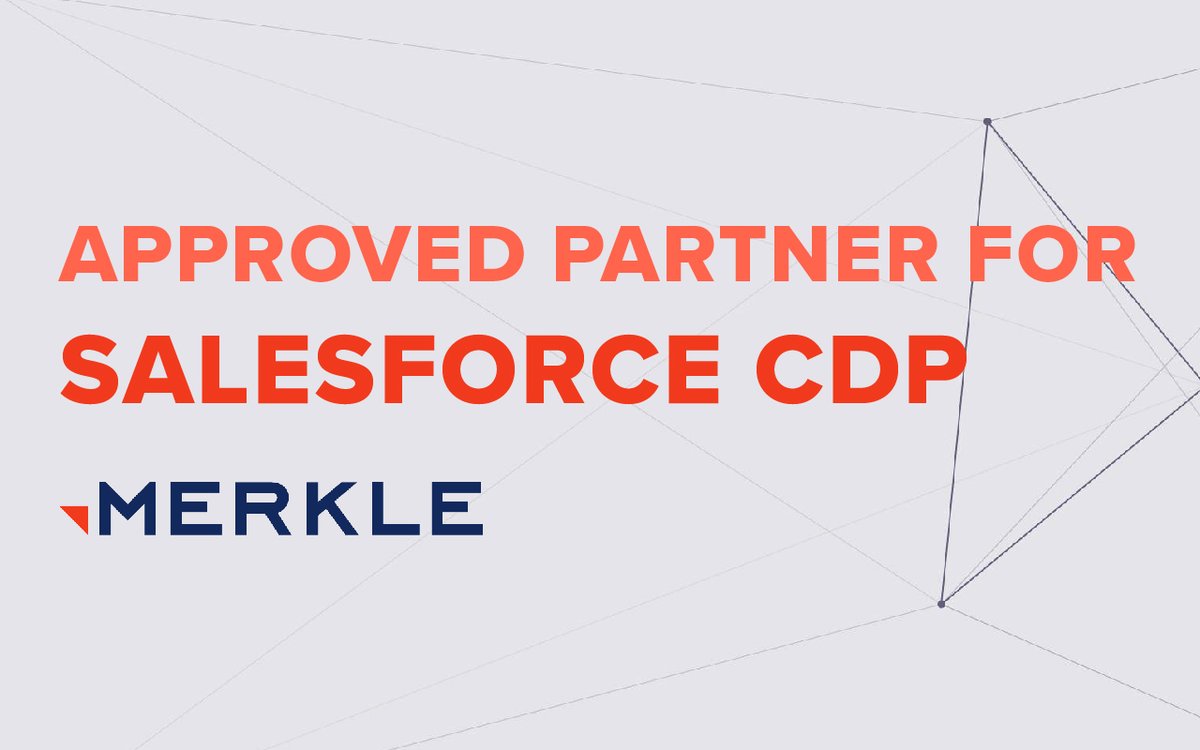 MerkleEMEA's tweet image. Proud to be an approved partner for #SalesforceCDP, helping us to better support customers looking to unify customer profiles across all touchpoints by connecting identities, engagement data, customer orders, loyalty, marketing journeys and privacy management.

#SalesforcePartner