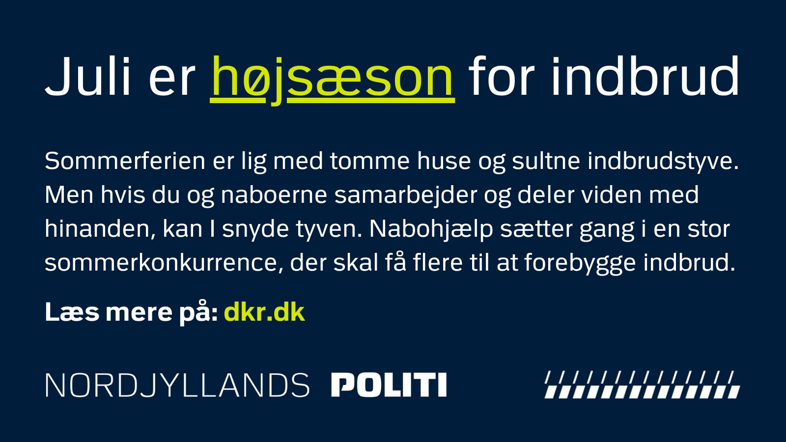 knoglebrud retning fly Nordjyllands Politi on Twitter: "Juli er højsæson for indbrud ifølge  @krimforebyg. Men det kan du heldigvis forberede dig på – fx ved at deltage  i en konkurrence fra @krimforebyg, hvor du kan