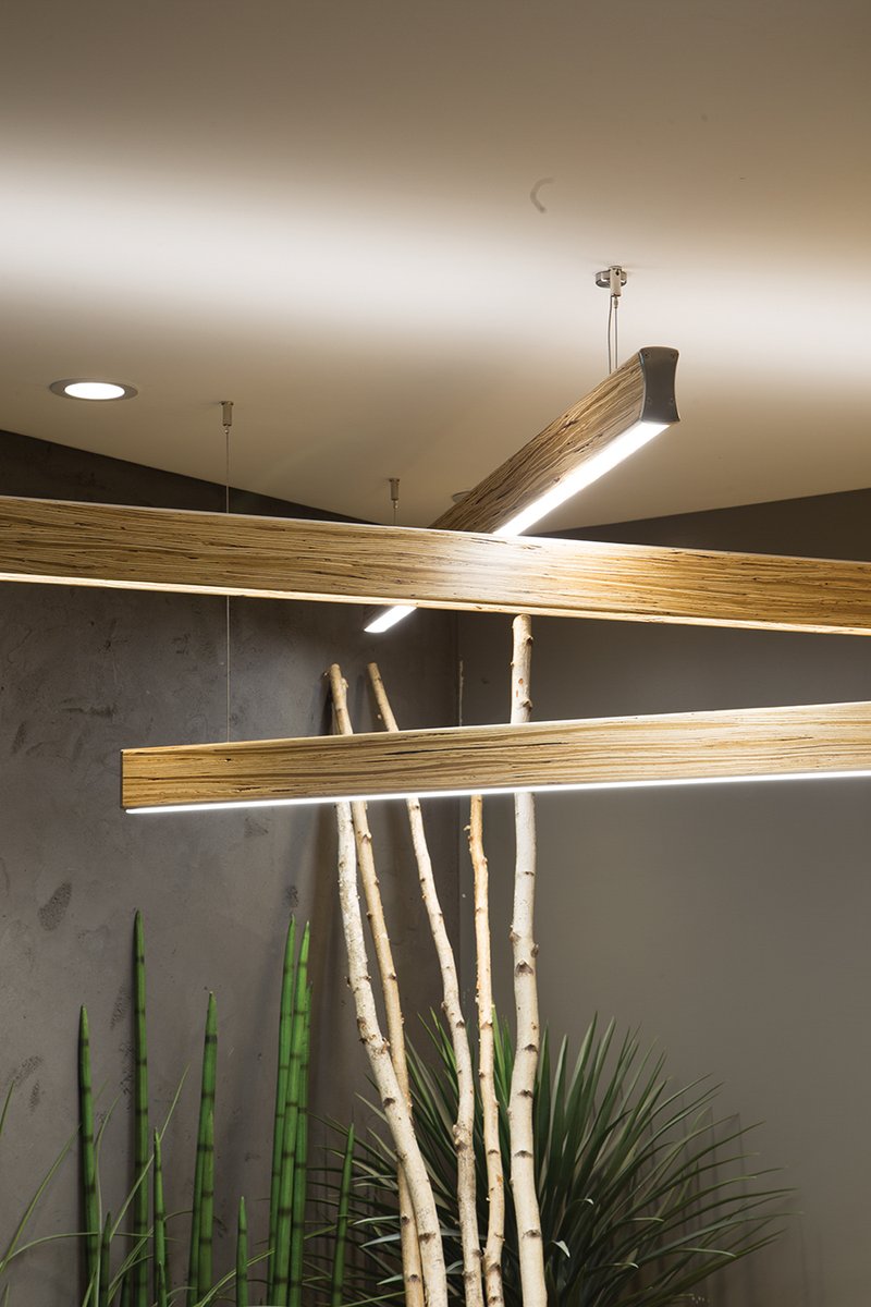 lumentruss's tweet image. Go for the warmth of the natural essence of wood. Liven up your spaces with our ecological lighting fixtures made of recycled wood from Quebec. The slim TIGA will match any décor with its smoothed outsides and can be combined with a linear canopy for extra style.

#InLumenWeTruss
