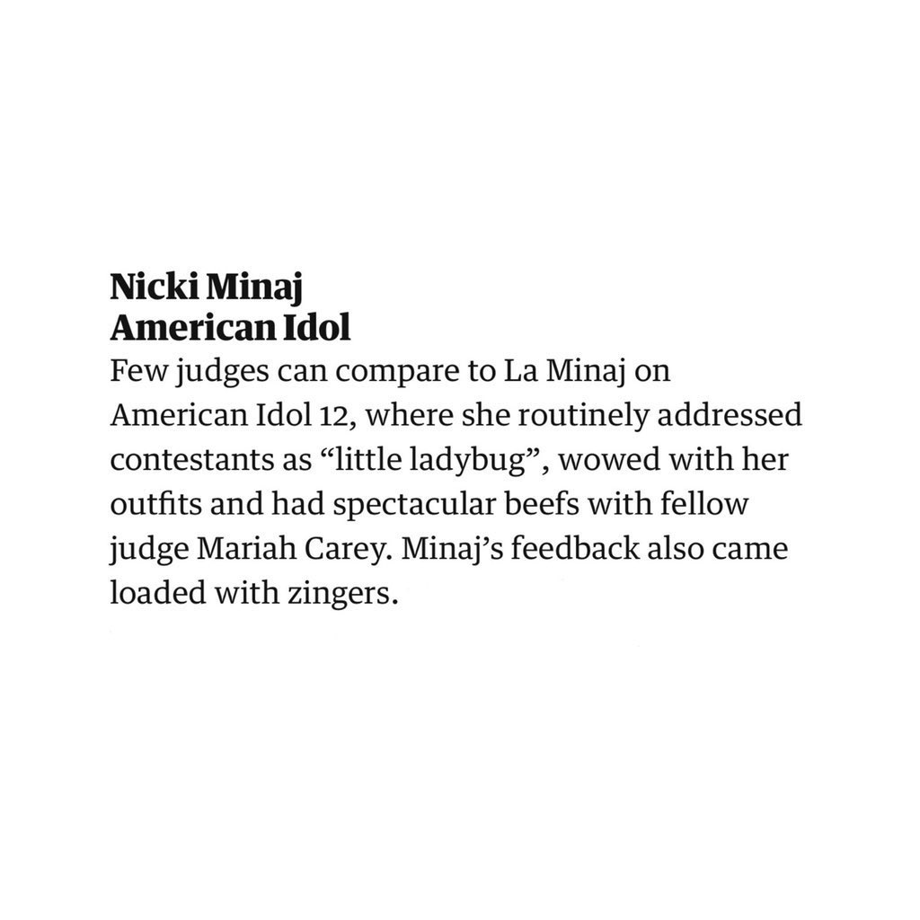 Nicki Minaj Charts on Twitter "The Guardian listed NICKIMINAJ as one