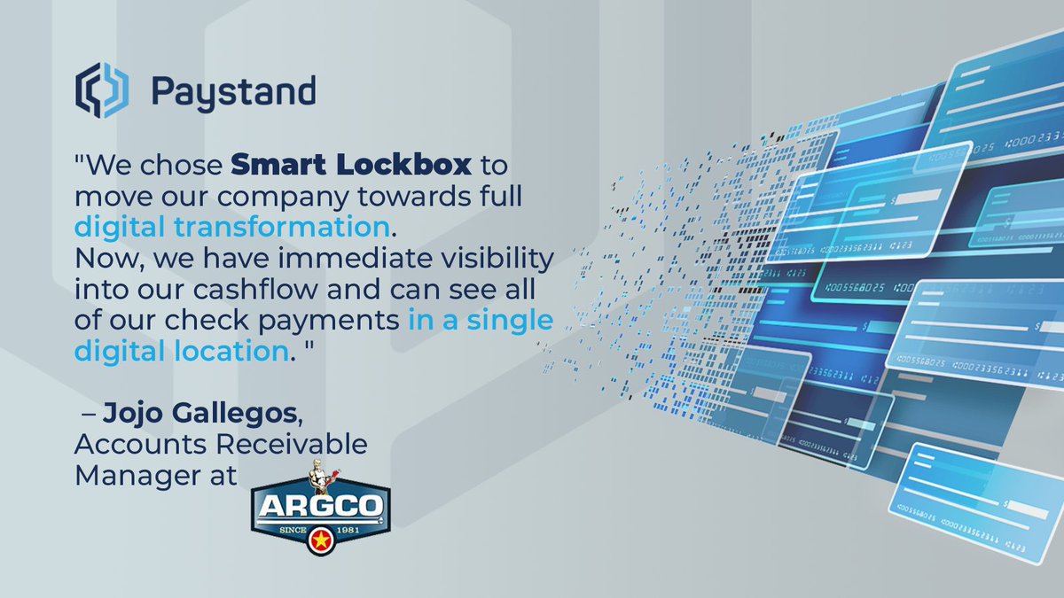 paystand's tweet image. #SmartLockbox makes it possible for your business to collect payments faster, save time on #AR tasks, and eliminate trips to the bank for good.

But don&apos;t take our word for it. Here&apos;s what one of our customers has to say about it.

hubs.la/H0Rb-GK0