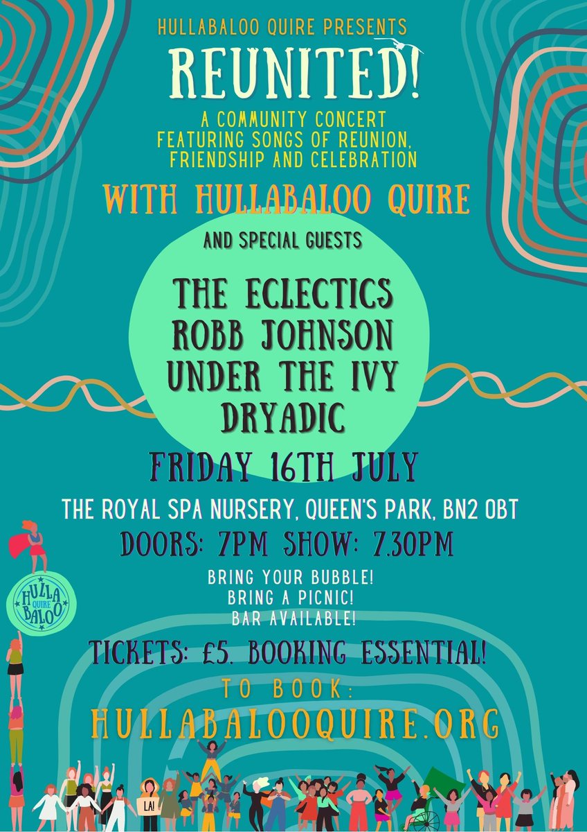 Tickets are now available for Reunited! Our first IRL #gig in over 18 months!!! 😊
Grab your tickets here - reunited.bpt.me #Brighton #Hove #Community #Choir #Singing