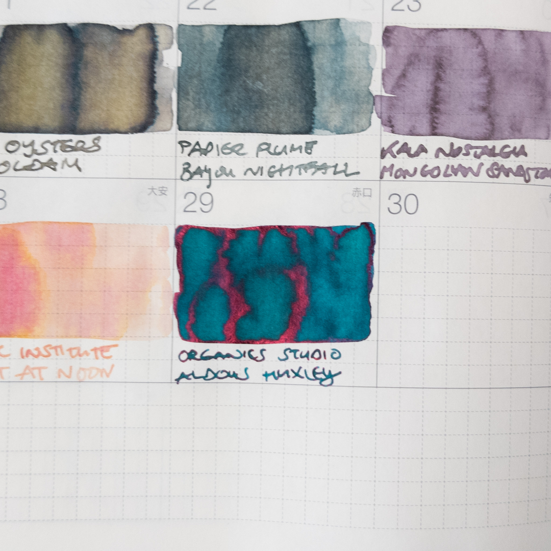 wilder_writes's tweet photo. Day 29, Aldous Huxley. I know everyone (and me) loves Walden from this series, but I think Aldous Huxley is equally great, and behaves a lot better.

@inkjournal #fountainpens #fountainpenink #fpgeeks #penaddict #fountainpen #fountainpenaddict #pens #stationery #stationeryaddict https://t.co/h24pXRrHK1
