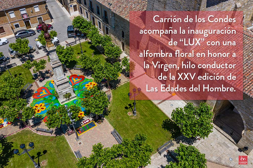 Carrión de los Condes acompaña la inauguración de “LUX” con una alfombra floral en honor a la Virgen, hilo conductor de la XXV edición de las Edades del Hombre.

carriondeloscondes.org/alfombra-flora…