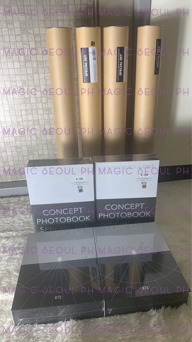 MagicSeoulPH's tweet photo. #MagicSeoul_Updates #MagicSeoul_Proofs

[At KR address, scheduled for pick-up]
🪄 BTS x FILA ON Collection
🪄 BTS Festa D-Day Calendar
🪄 MOTS ON:E Concept Photobook (1st press &amp; 2nd press - with 2 extra slots) 

DM us for inquiries/clarifications 💜
Thank you so much!:🙏🏼 https://t.co/hYXzYXBzxf