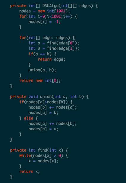 akubuzz's tweet photo. 684. Redundant Connection leetcode solution using
1) DFS: O(n*n) and O(n)
2) DSU: O(n) and O(n)
Disjoint sets union provide optimal solution
#leetcode #javascript #typescript @java #100DaysOfCode #100daysofcodechallenge #Java #Coding #programming #codewithakubuzz #programmer https://t.co/nJfbBti7mU