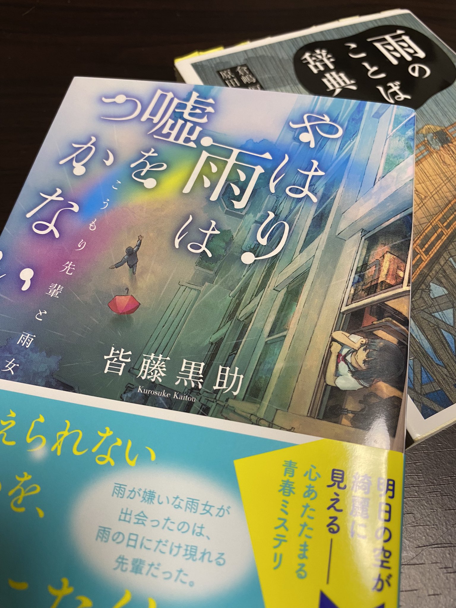 皆藤黒助 今年も雨の季節ということで 雨小説の宣伝です やはり雨は嘘をつかない こうもり先輩と雨女 講談社タイガ 雨 って 同じに見えていろんな種類や名前があるんですよ 梅雨の時期に是非とも T Co Qcodygp4wc Twitter