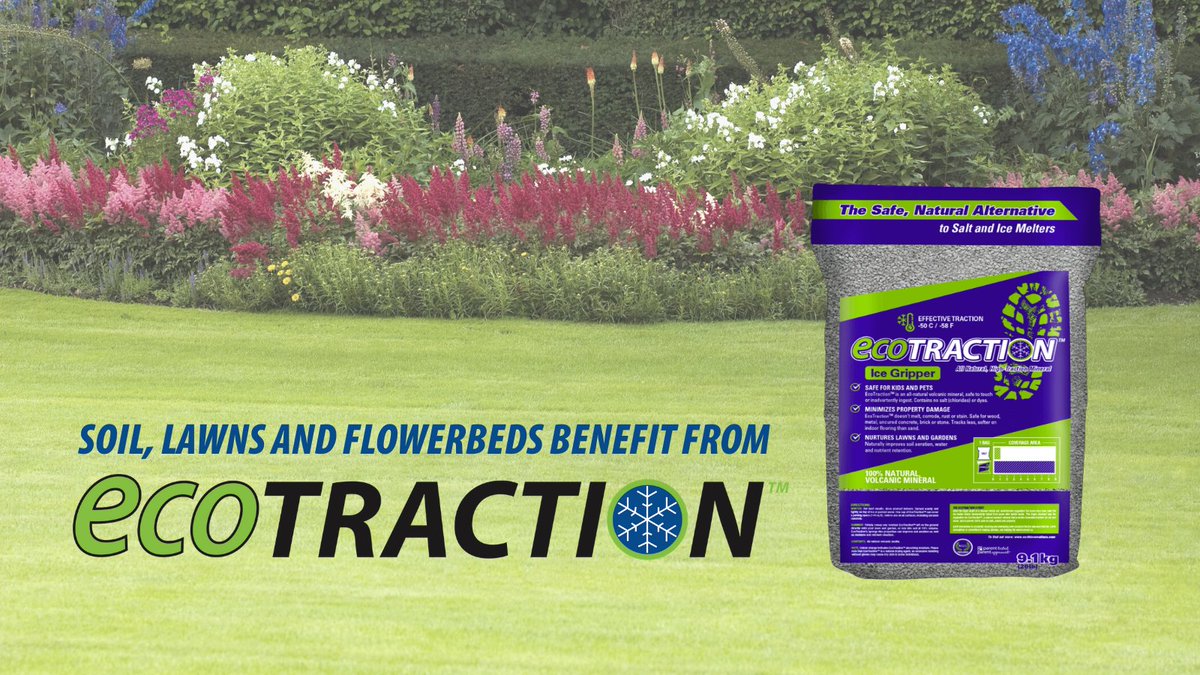 EcoTraction's tweet photo. Soil, lawns and flowerbeds benefit from ecoTraction by slowly releasing captured nutrients and minerals such as potassium, calcium and magnesium to help plants thrive.
Learn more about the benefits of ecoTraction ➡️ https://t.co/PMxV7wEXPz
#ecofriendly #lawncare #lawnandgarden https://t.co/kApgSEBDB6