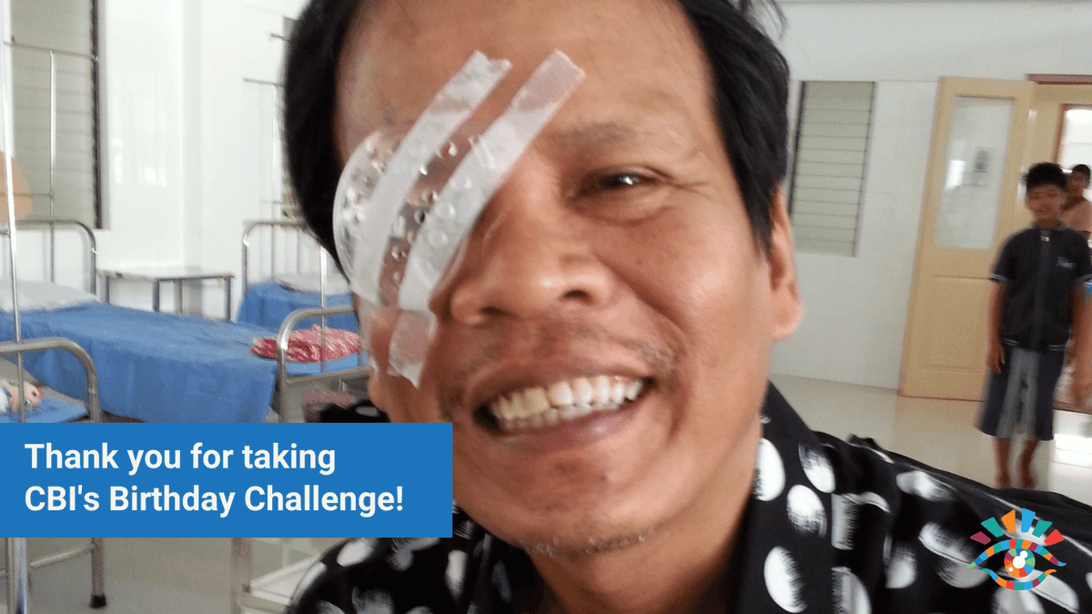 CombatBlindness's tweet photo. A big THANK YOU to everyone who contributed to CBI's Birthday Challenge! In just 48 hours, you gave from your hearts to help support free cataract surgery for 143 people in need. The world needs more people like you. 🙂 #gratitude #vision #cataract #combatblindness https://t.co/a061dzMK0K