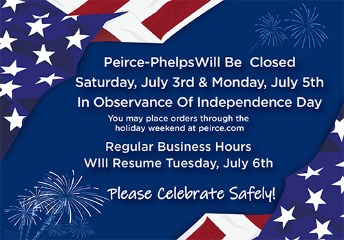 All of us at Peirce-Phelps wishes our customers a Safe and Happy Independence day!  Don't forget you can shop online when our sales centers are closed. peirce.com #PeircePhelps #IndependenceDay2021 #happybirthdayamerica 🇺🇸🇺🇸