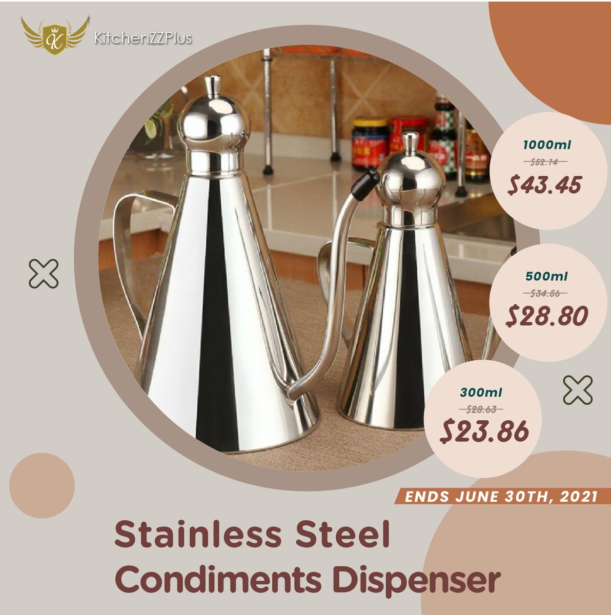 Want something elegant and stylish to store your condiments? 

🧂🧂 Hold olive oil, vinegar or soy sauce perfectly with our condiments dispenser! 

Visit: bit.ly/3x6wZqS

#KitchenZZPlus #condimentsdispenser #kitchenwares #kitchendiaries