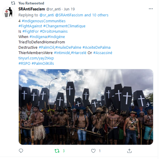 SRAntiFascism's tweet photo. @sr_anti @jack #11Yrs #OnTwitter can #KnowThe #ShadowBan #Técnicas making #Tweets #notviewable outside #TwitterTimeLine ie #RSPO #WWFKills *#Indígena*& #AmazonWildLife making #TweetsBuried so #DontAppear at #ForeFront like #Twtr #JackDorsey did4 #Sickening #NeoNazi #Azov recruiting of #enfants https://t.co/urXghKEHAQ