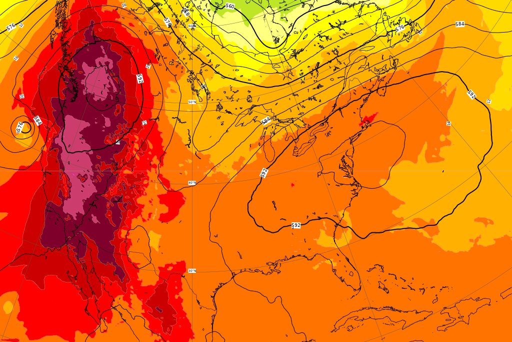 Irene Santa on Twitter: "¿Por qué está ocurriendo esta #OlaDeCalor en el  oeste de Norteamérica? Hay un patrón de bloqueo atmosférico que ha dado  lugar a una 'cúpula de calor'. El aire