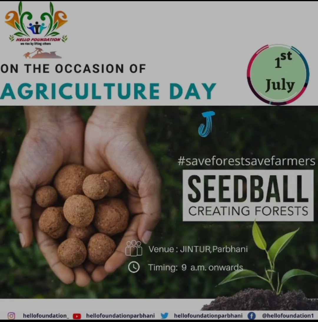 HELLOFOUNDATIO5's tweet photo. We are going to throw seed mud  balls on the land of forest department Parbhani district.. let's join us
 for more details contact 
9420234744
#saveforest #SaveEarth 
Donate hello foundation
https://t.co/etTCflb72H https://t.co/4AaFBDsPG3