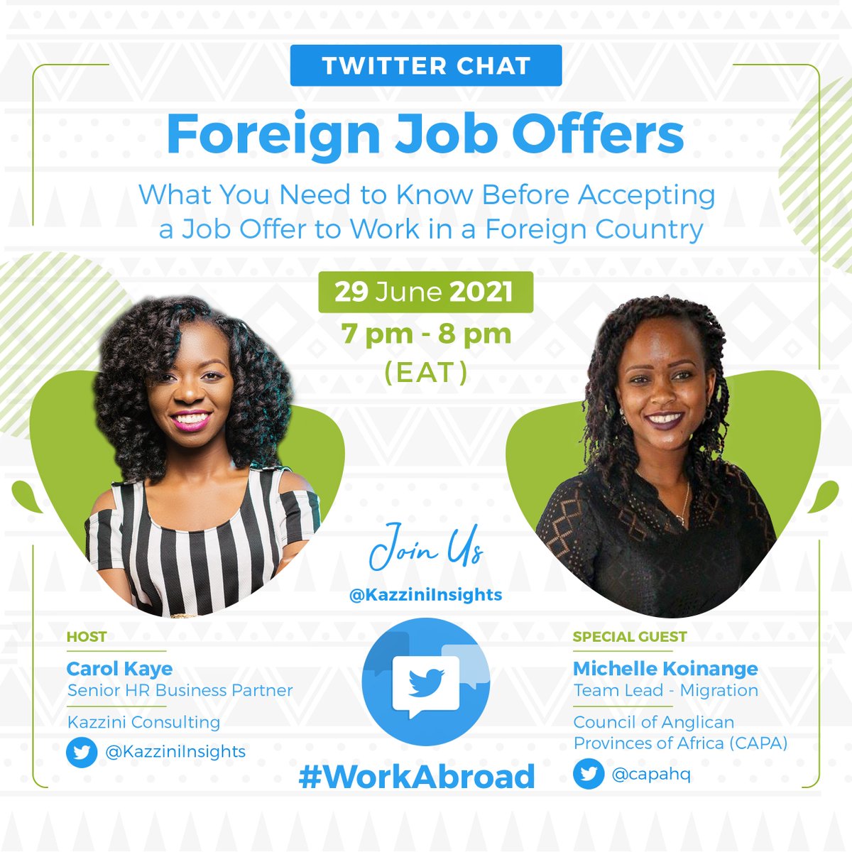 What should you think about before accepting a job offer to work in another country? What are the hazards to avoid during negotiation discussions for a foreign job offer? Michelle Koinange, Team Lead for Migration <a href="/capahq/">Council of Anglican Provinces of Africa</a>, will be offering views on foreign employment.