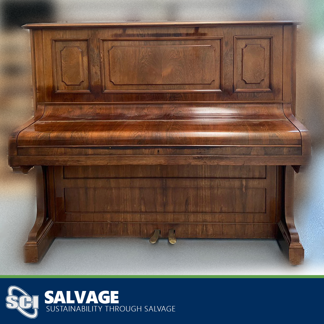 SCIEnviroGroup's tweet photo. Turn of the century Bechstein 88 note overstrung upright piano.

Deemed as beyond economical #restoration by a policyholder led report and destined for #landfill, SCI Salvage collected and re-evaluated the piece. 

The result, an outright purchase offer made and accepted. https://t.co/6Z8JwQra8e