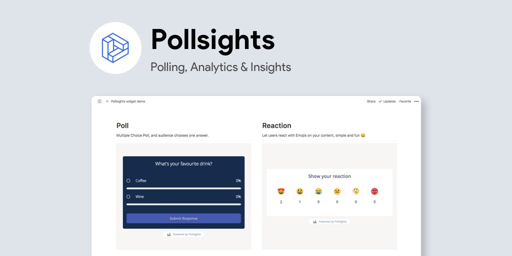 felix12777's tweet image. 1 / @pollsights help you create powerful, embeddable, fully integrated and customizable polls, analytics and visualization.
Next 👇