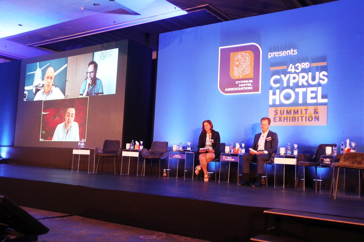 CyprusAeropolis's tweet photo. Tourism and aviation stakeholders join forces at the @pasyxe Conference. A lot of optimistic messages were heard on the future of the industry while rising trends such as #bleisure and #workation, highlight the way forward. #Cyprus #tourismrestart https://t.co/U1XuYIJF5F