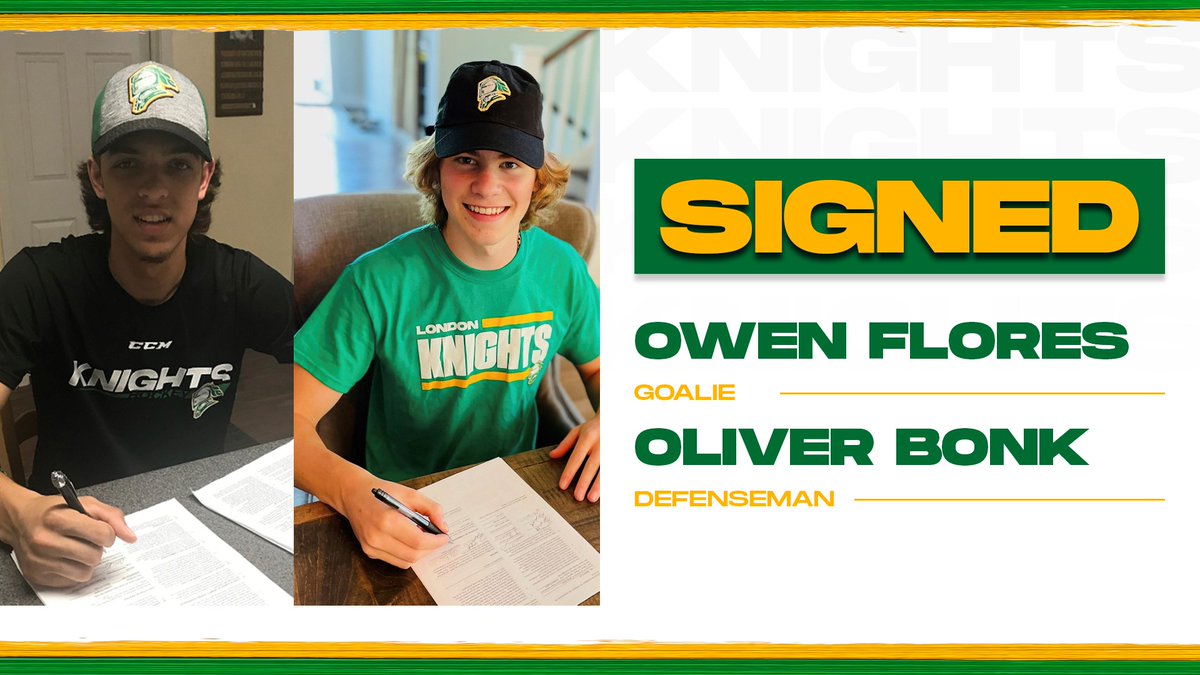 LondonKnights's tweet image. We are pleased to announce the signing of our sixth-round pick from the 2020 OHL Priority Selection and one of our second-round picks from the 2021 OHL Priority Selection.

Welcome to the Knights, Owen and Oliver!

DETAILS: bit.ly/3dpJ16R