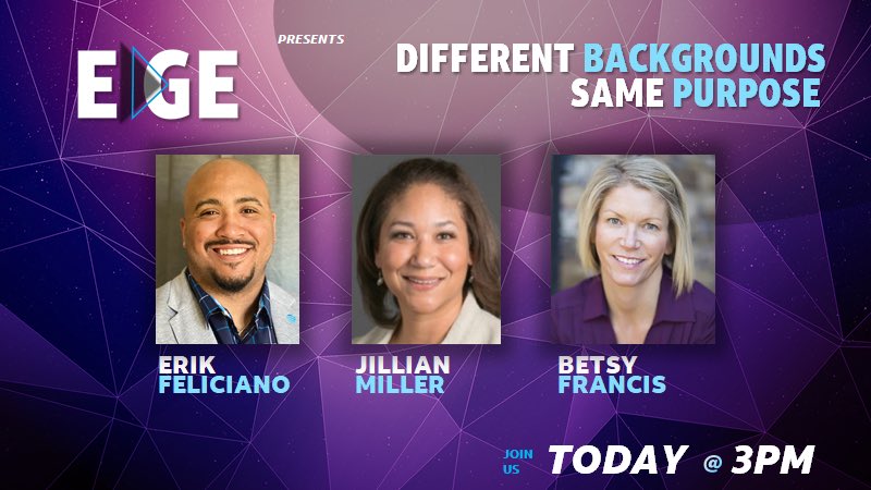EDGE (@edge4equality) on Twitter photo 🔊Tune in today <a href="/3pm/">Sexual GIF</a> as guest speakers <a href="/Mr_Feliciano20/">Erik Feliciano</a>, <a href="/jillmill321/">Jillian Miller</a>, and <a href="/404girl/">Betsy Francis</a> take us through their backgrounds and how they DO diversity and inclusion on Purpose! Get your questions ready! See you there! 🔊Tune in today <a href="/3pm/">Sexual GIF</a> as guest speakers <a href="/Mr_Feliciano20/">Erik Feliciano</a>, <a href="/jillmill321/">Jillian Miller</a>, and <a href="/404girl/">Betsy Francis</a> take us through their backgrounds and how they DO diversity and inclusion on Purpose! Get your questions ready! See you there!