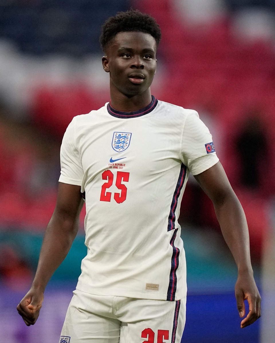 Arsenal (@arsenal) on Twitter photo Starting for the Three Lions.
In a major tournament.
Against Germany.
At Wembley.
Proud.
Good luck, <a href="/BukayoSaka87/">Bukayo Saka</a> ❤️ Starting for the Three Lions.
In a major tournament.
Against Germany.
At Wembley.
Proud.
Good luck, <a href="/BukayoSaka87/">Bukayo Saka</a> ❤️