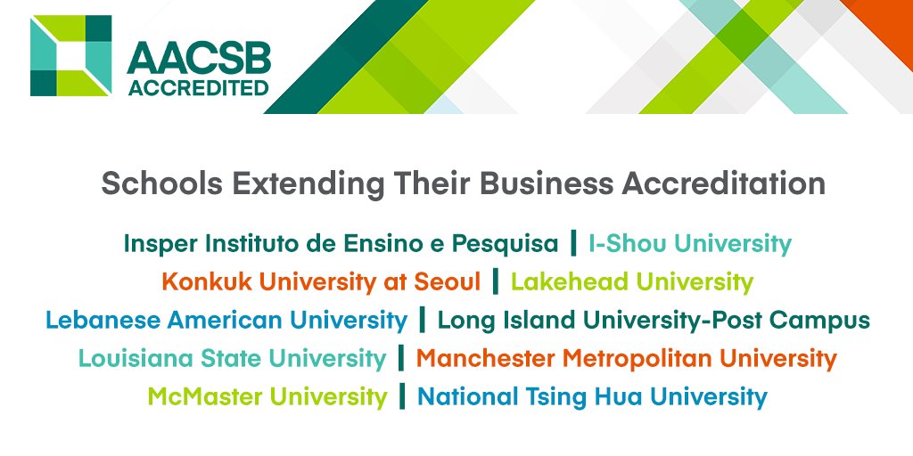 41 business schools have extended their accreditation in business and six have extended their accreditation in both business and accounting. Congratulations!

Learn more: 🔗aacsb.biz/2UOLUHY