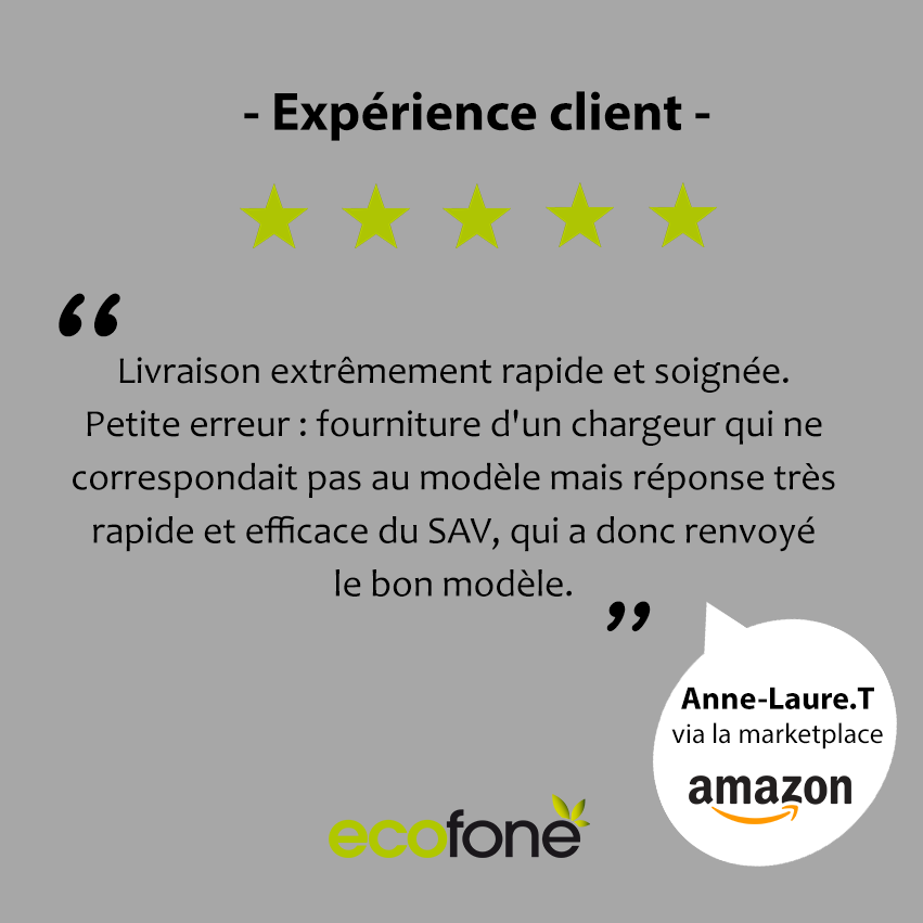 ecofone_fr's tweet photo. Merci Anne-Laure pour ce témoignage ! ☺
Problème technique ou d'accessoire ? Notre SAV répond  à vos demandes sous 24h, du lundi au vendredi.🙂
#reconditionné #reconditionnement #reemploi https://t.co/TWORweS2Nb