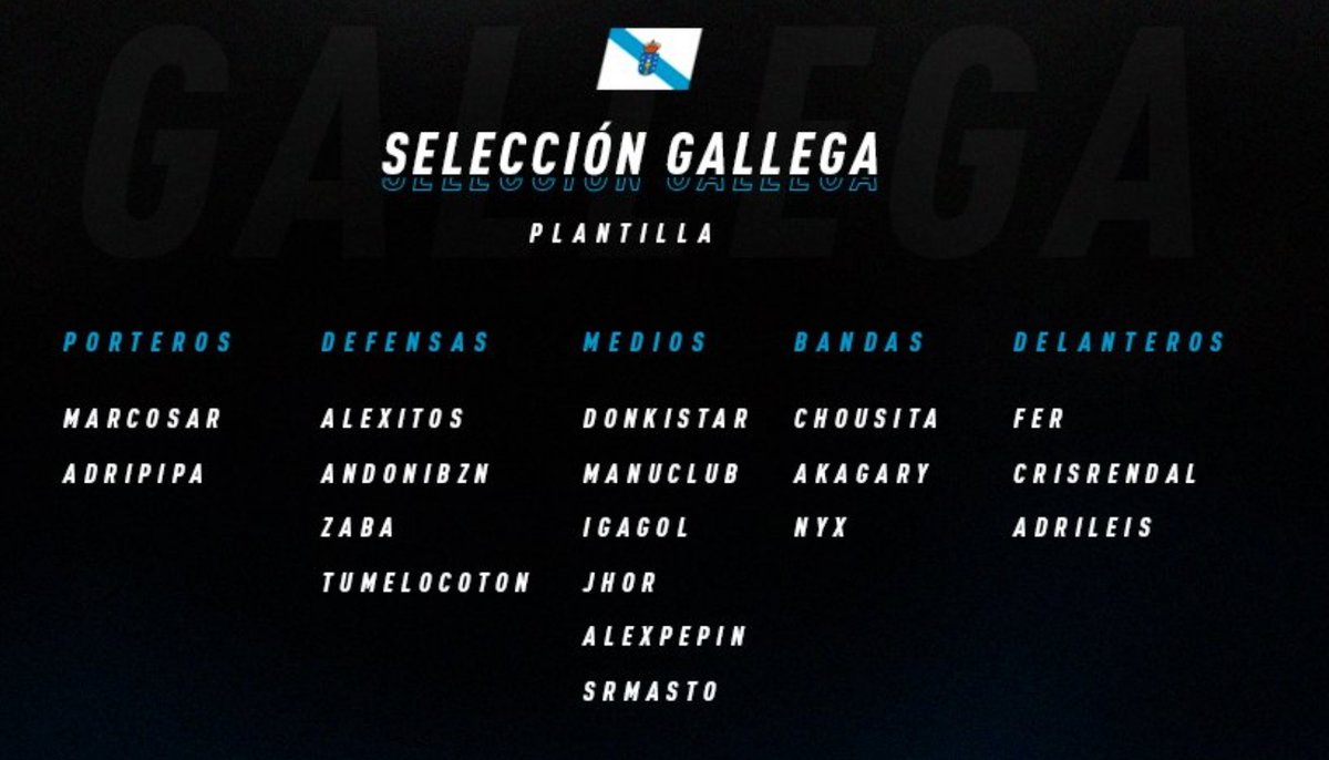 Esta será la Selección Gallega, vamos con todo a por el título🔵⚪️🏆