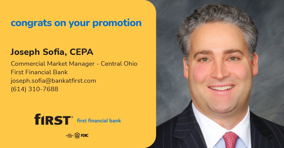 First Financial Bank on Twitter "Join us in congratulating Joseph