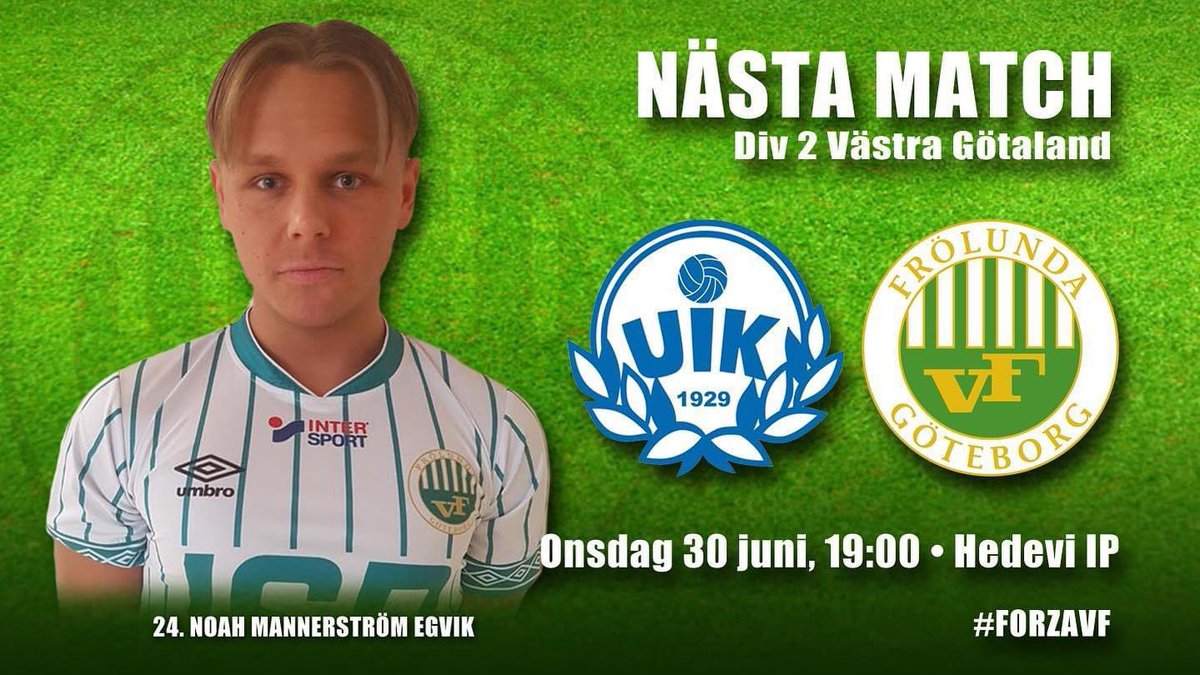 vastra_frolunda's tweet photo. Jakten på säsongens första trepoängare går vidare.
Nu närmast: @uikofficial på bortaplan. Onsdag kl 19:00
👊🏼⚽️💚
#forzavf #div2vg https://t.co/RfOExzt5MX