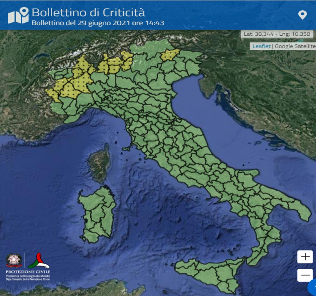 Bollettino nazionale di criticità e allerta
