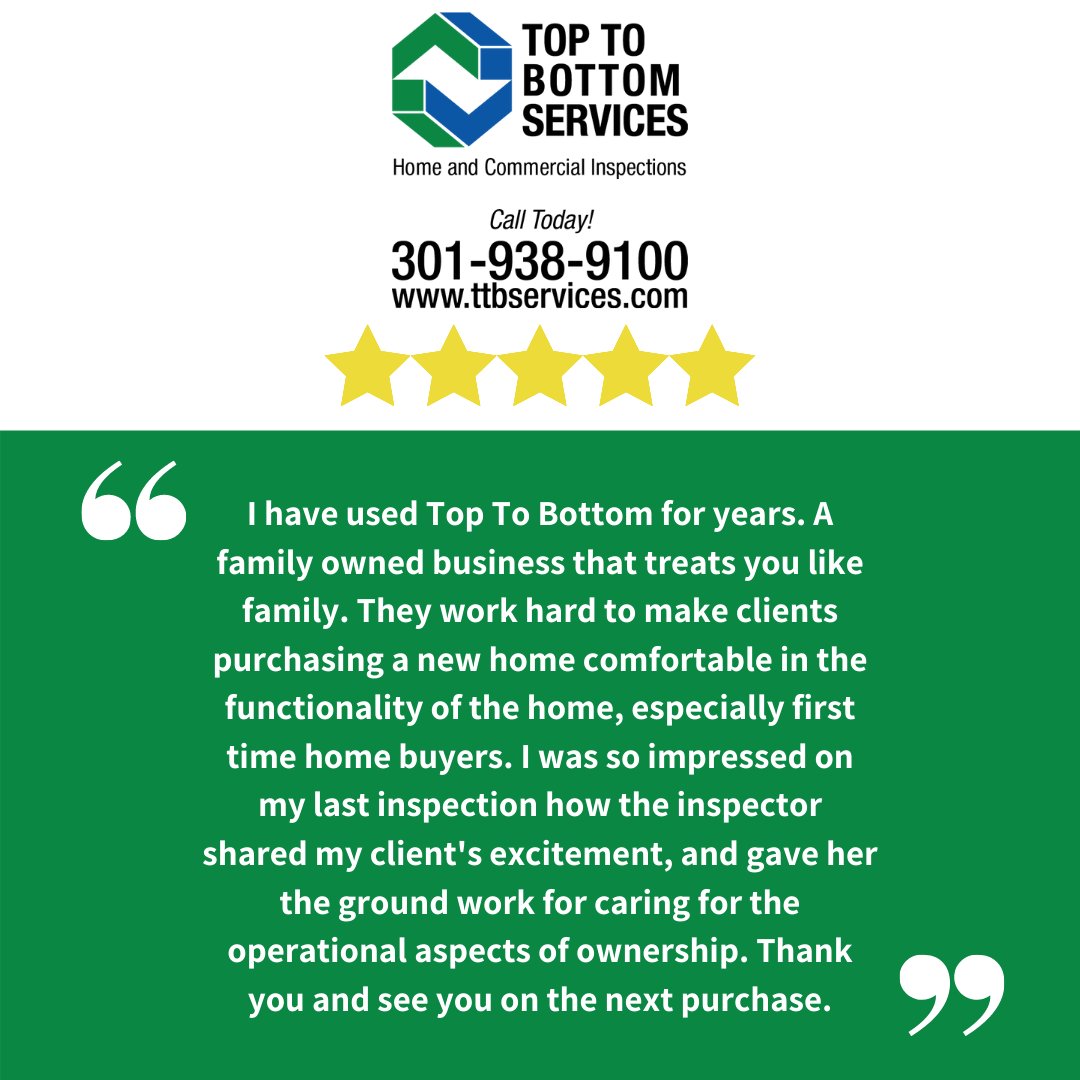 TopToBottomServ's tweet image. Way to go, team! 🎉 We love hearing back from our customers and we're always happy to provide exceptional service #testimonialtuesday #ttbservices #homeinspections