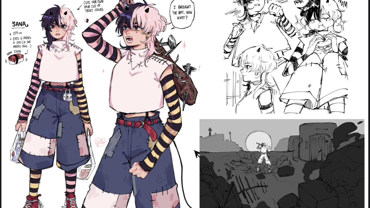concept-y page of my oc sana ❤️‍🔥 