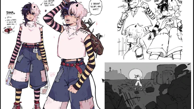 concept-y page of my oc sana ❤️‍🔥 