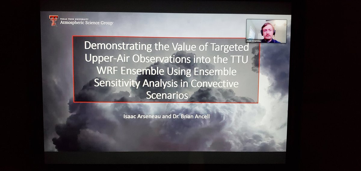 Texas Tech Atmo. Sci (@atmo_ttu) on Twitter photo Congratulations Isaac Arseneau (<a href="/icastorm_wx/">Isaac Arseneau</a>) for successfully defending his masters thesis last Friday on the value of upper-air targeted observations using ensemble sensitivity analysis. Way to go! Congratulations Isaac Arseneau (<a href="/icastorm_wx/">Isaac Arseneau</a>) for successfully defending his masters thesis last Friday on the value of upper-air targeted observations using ensemble sensitivity analysis. Way to go!