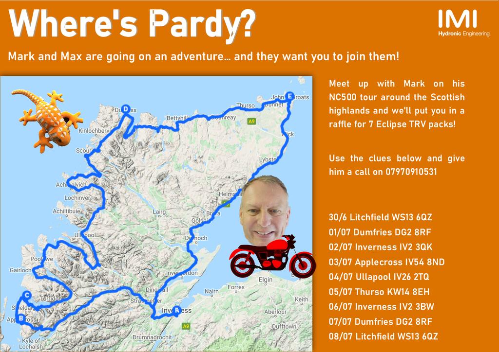 MarkPardy1961's tweet photo. Want the chance to win 7 Eclipse TRV,s ? all you need to do is find Mark and Max on tour and have a photo taken, for a chance of wining these for free. Contact Mark for more details. Dates and location shown below. https://t.co/AsybLfmWGd