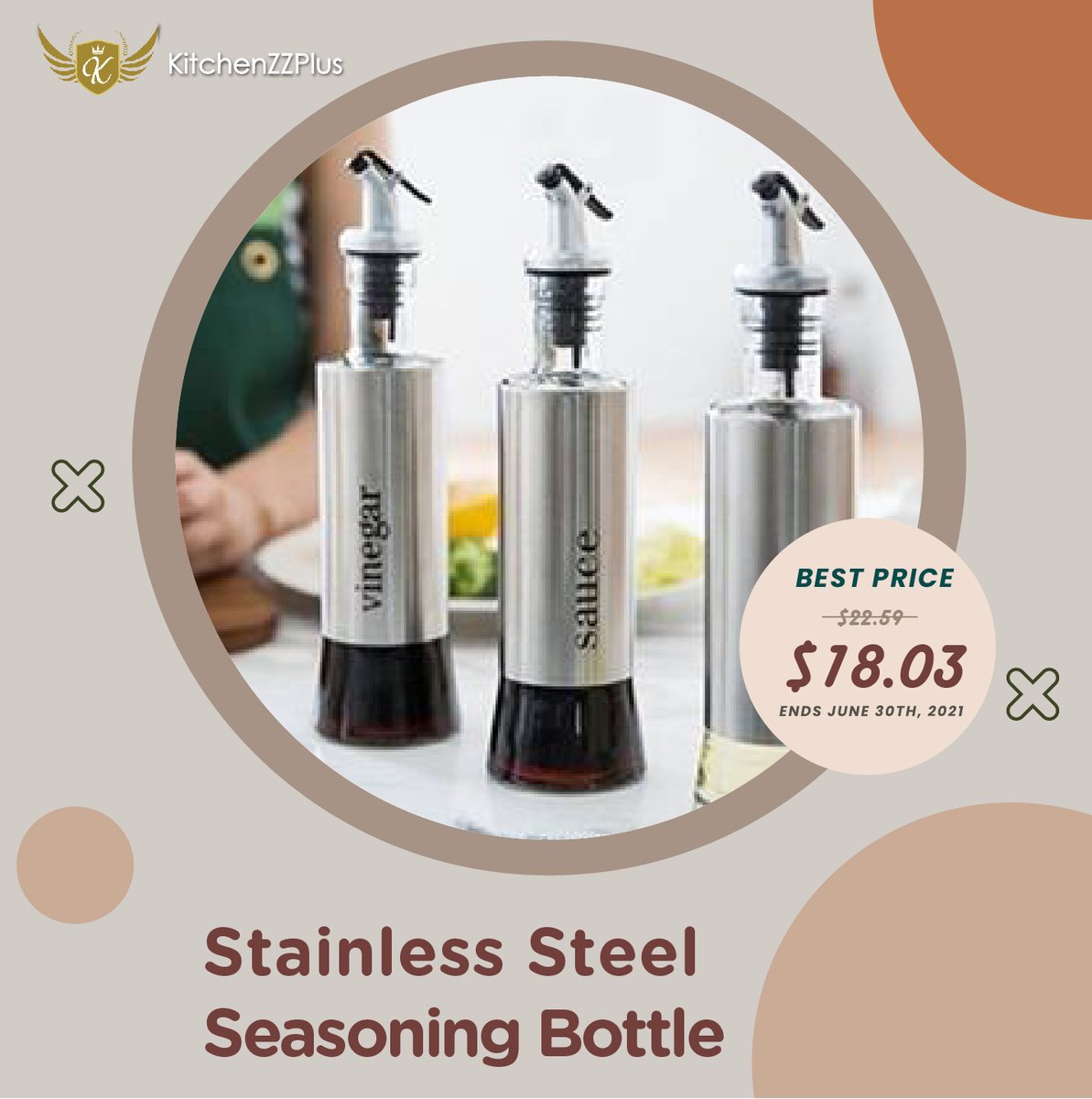 Modern and Exquisite Stainless Steel Seasoning Bottle!
🍽🍽 Store your oil, vinegar or sauce on this stylish, dust and leak proof dispenser! enjoy convenient cooking without the spills!

Visit: bit.ly/3juKCMr

#KitchenZZPlus #seasoningbottle #kitchenwares #kitchendiaries