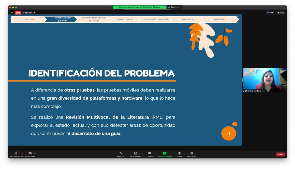 CA_ingSoft's tweet photo. Gabriela Sandoval nos presenta “Estrategias para pruebas de aplicaciones móviles” #SeminarioIS #UV_DamosMás  https://t.co/EVUn7Pkem0 https://t.co/IMGSW4aRzK
