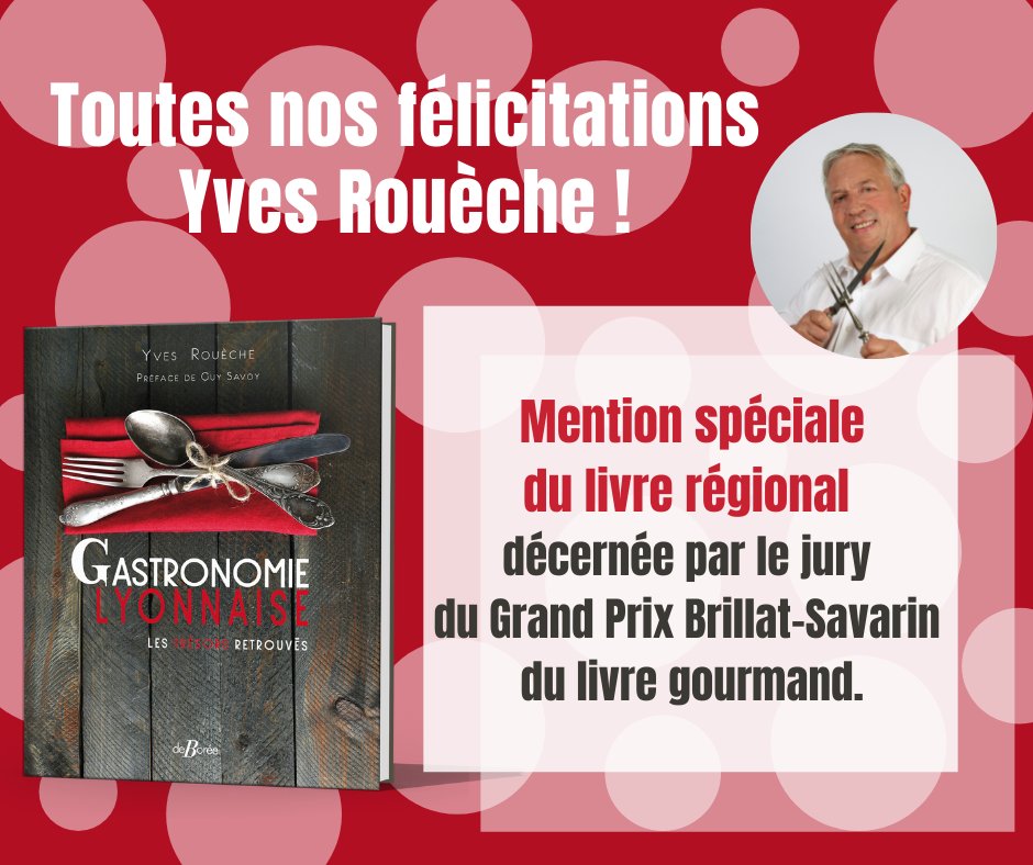 Editions De Borée (@editionsdeboree) on Twitter photo ✨🏆 (Une belle récompense) ✨🏆
Encore toutes nos félicitations à <a href="/YvesRoueche/">Yves Roueche</a> récompensé pour son ouvrage Gastronomie Lyonnaise👨🍳
#Gastronomie #gastronomielyonnaise #récompense #livres #cuisine ✨🏆 (Une belle récompense) ✨🏆
Encore toutes nos félicitations à <a href="/YvesRoueche/">Yves Roueche</a> récompensé pour son ouvrage Gastronomie Lyonnaise👨🍳
#Gastronomie #gastronomielyonnaise #récompense #livres #cuisine