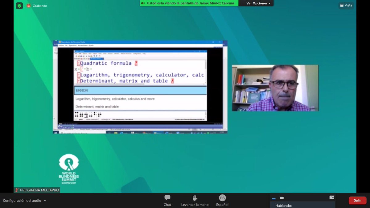 Jaime Muñoz, professor at the <a href="/ONCE_oficial/">ONCE</a> Educational Resource Center in Madrid #CRE, has presented to the world the #EDICO tool, the accessible editor for blind students in science subjects, developed in collaboration with <a href="/unicomplutense/">Complutense</a>