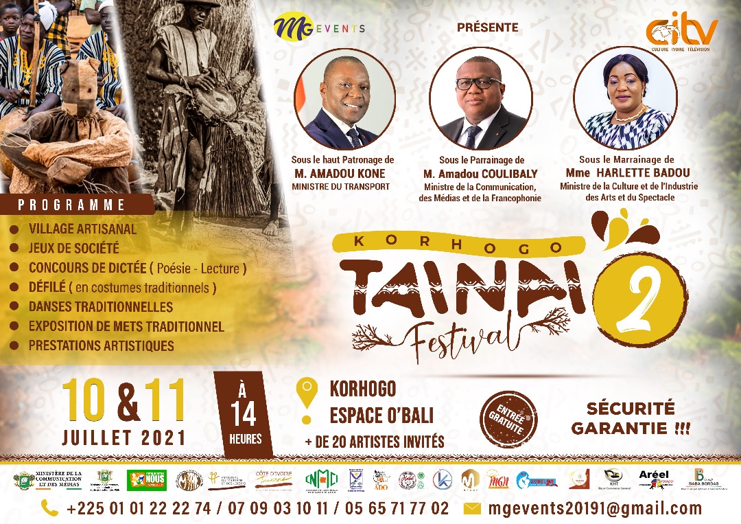 culture_ivoire's tweet image. Culture Ivoire Télévision , partenaire de la 2ème édition du Festival KORHOGO TAINAI.
Du 10 au 11 juillet
#cultureivoiretelevision 
#citv 
#tradimoderne 
#festivalkorhogotainai