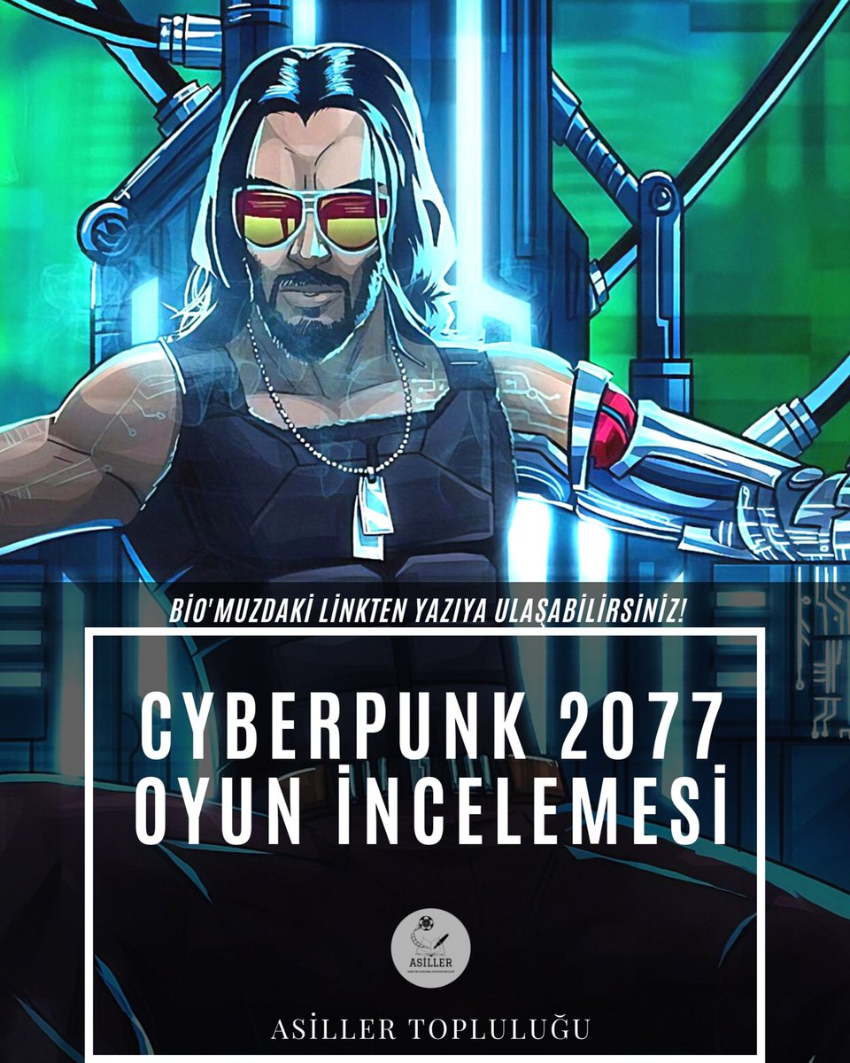 Yazarımız Melih Taşcı'nın Cyberpunk 2077'yi bir oyuncunun gözünden incelediği yazı Asiller Topluluğu'nda yayımlandı.

#cyberpunk2077 #cyberpunk  #johnnysilverhand #asillertoplulugu #asiller #blog #türkçeblog #edebiyatbloğu #CDProjectRED #Cyberpunk2077 #asillertopluluğu