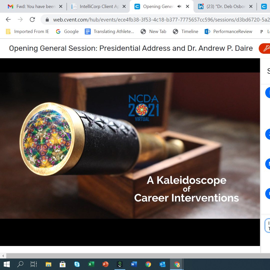 Very excited to attend the <a href="/ncdaCareer/">National Career Development Association 🇺🇸</a>  virtual conference this week.  There is so much I always learn from the sessions and from the attendees regarding career development.  Highlight of my year!  #NCDA2021