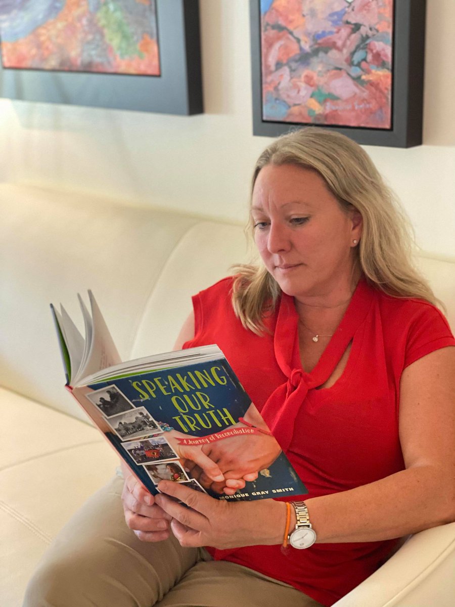 MonaFortier's tweet photo. If you are looking to learn more and understand Canada’s colonial past, Speaking our Truth- by @ltldrum sheds light on the residential school system and its lasting impacts in communities day. I would very much recommend it. #IndigenousRead https://t.co/dj7lFXNKfh