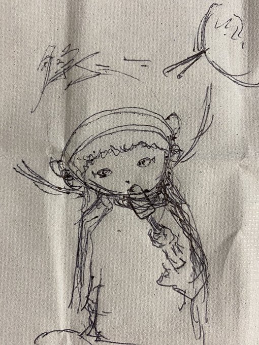 下書きの下書き。
#イラスト #お絵描き
#オリキャラ #アイム 