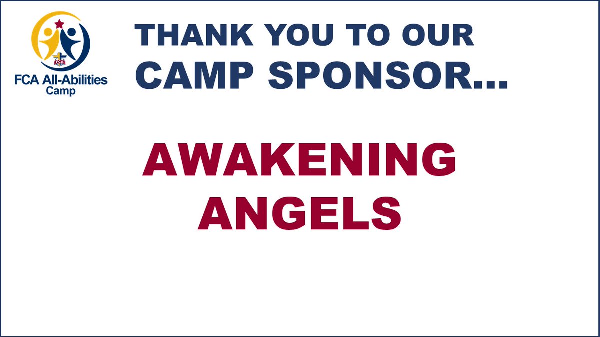 FCA_Akron's tweet photo. Shout out to our All-Abilities Camp sponsor, Awakening Angels!

Thank you for investing in the lives and eternities of athletes with disabilities.

https://t.co/MsZokf1oCr https://t.co/TymnaFUus9