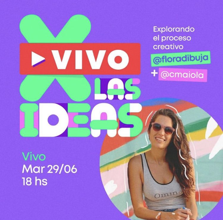 circoagencia's tweet photo. Ahorita a las 18 en el IG de @cmaiola VIVO X LAS IDEAS! 💛 charlando en vivo con @floradibuja 🙌❤️ Vamos a explorar el proceso creativo de la mano de súper talentos del diseño, creatividad, fotografía, comunicación, el arte y más! 🎪 #creadores #vivoxlasideas #creative #design https://t.co/hp3qdZxmA9