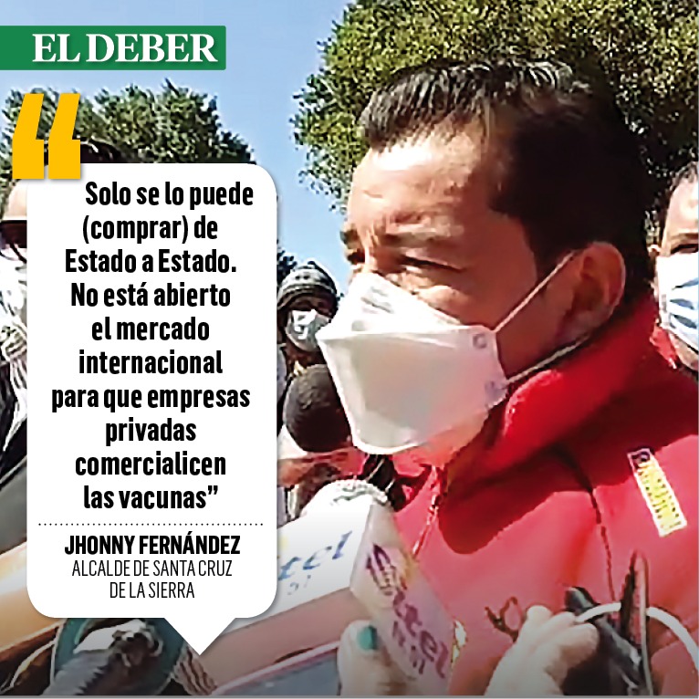 Jhonny afirma que empresas proveedoras de vacunas solo atienden pedidos de gobiernos nacionales >> bit.ly/3y6ZAMJ

#Vacunas #Covid_19