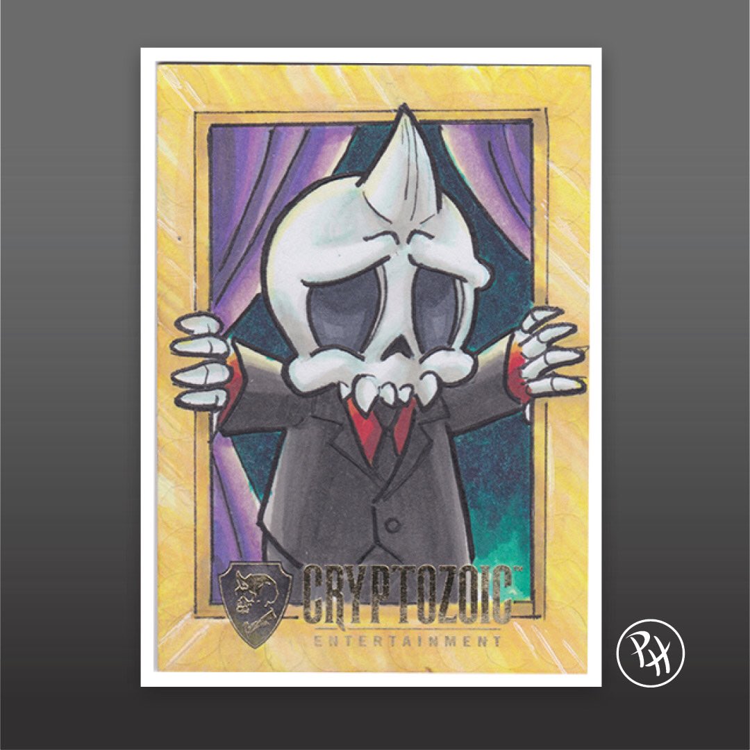 Pjhill81's tweet image. Meet Bob!
I was privileged to work on a Sketch Card series for #cryptozoicentertainment Cryptkins Bob 10 Year Anniversary set 😊
.
#cryptkins #bob #10years #10yearanniversary #sketchcards #bobcryptozoic #tradingcards #cryptkinsbob #chibi #cryptozoic #kawaii