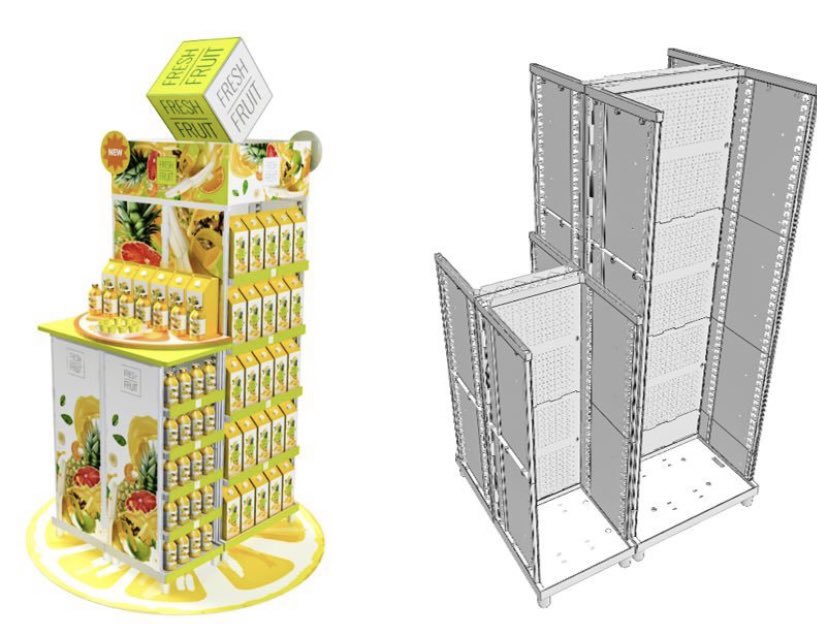 VlastuinCDI's tweet photo. Combine Mr. Flexx® 60x40 and 40x40 using different heights, create a particularly attractive and unique solution on the shop floor. This is just an example to provide an eye-catching display with this flexible and reusable display system. More info?Mr.flexx@vlastuincdi.com #POS https://t.co/cC9w28FfAF